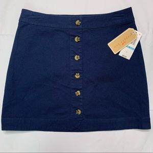 NWT Copper Key button up utility mini skirt career